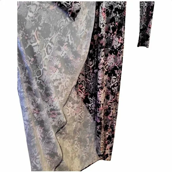 Fierce & Flirty: Thalia Sodi Snake Print Twist-Front Midi Dress – XXS - Picture 5 of 9